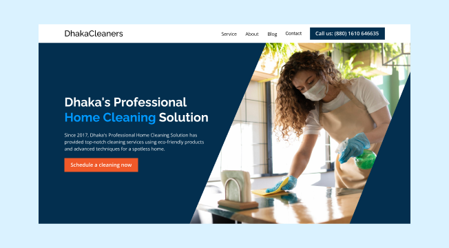 A home clean website project  thumbnail